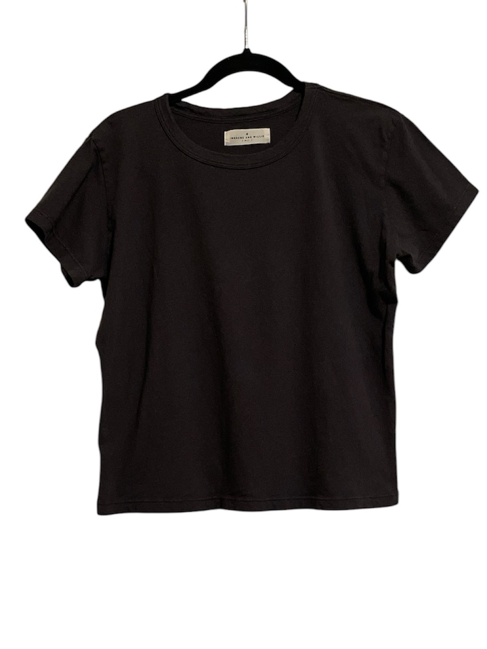 Imogene + Willie Drop Tee Cropped T-Shirt in Faded Black Women’s Size M/L - Picture 2 of 5